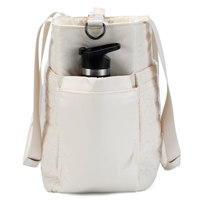 Florence diaper bag 17L cream - shoulder bag, changing bag - hard-wearing - incl. cool bag, changing mat and stroller hooks - nylon