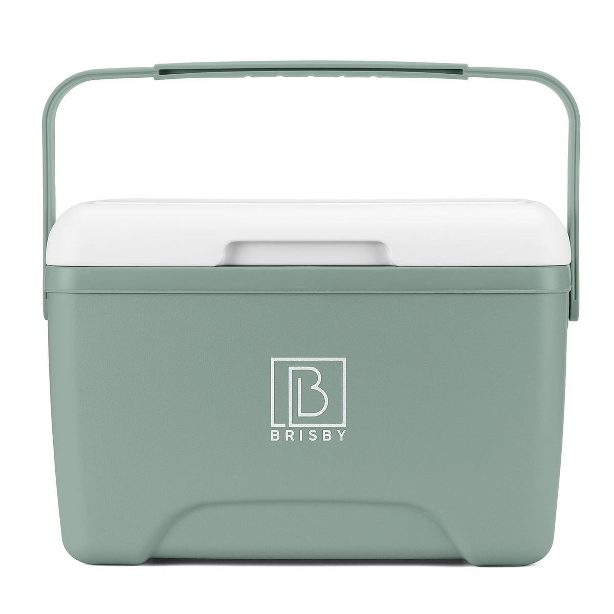 Brisby Koelbox - Frigobox - 8L - Groen - Tot maximaal 40 uur isolatie - Incl. 2 dikke koelelementen van 450ml - Met koelelementen vergrendeld in deksel en Brisby 500ml Zwarte Dubbelwandige Thermosfles