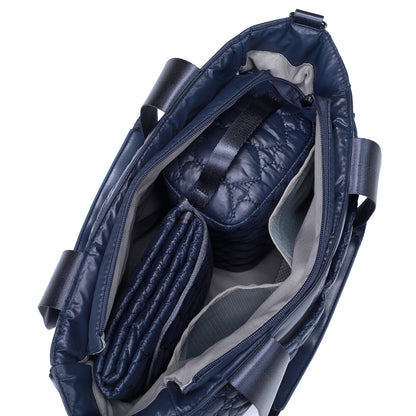 Florence diaper bag 17L blue - shoulder bag, changing bag - hard-wearing - incl. cool bag, changing mat and stroller hooks - nylon