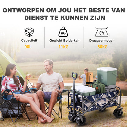 Packaway Bolderkar XL 80kg abstract pastel - opvouwbaar - heavy duty - wasbaar