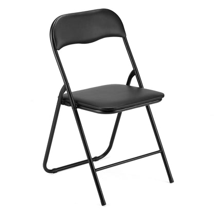 Bardi 2-delige Klapstoelen set PVC zwart - 100 kg draagvermogen