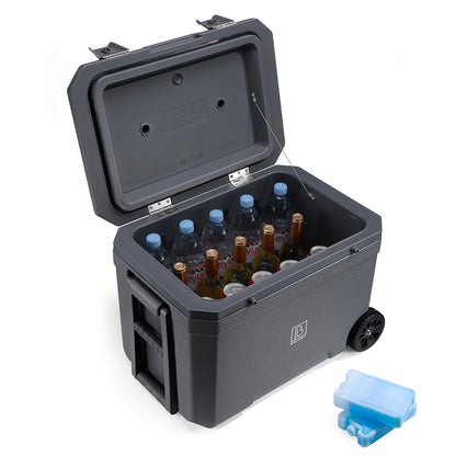 Cool box 45L grey - 3 days insulation - 4 cooling elements - temperature-safe closure
