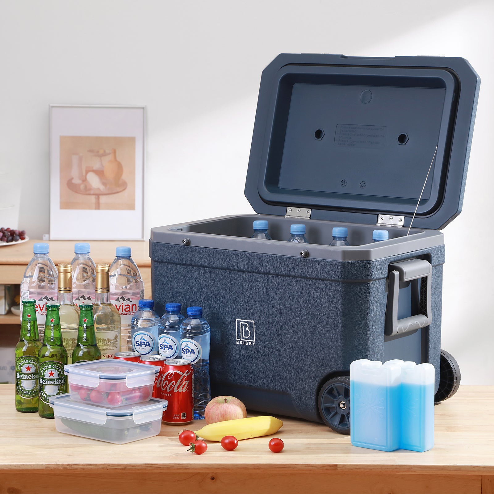 Brisby Koelbox 45L blauw - incl. 4 koelelementen