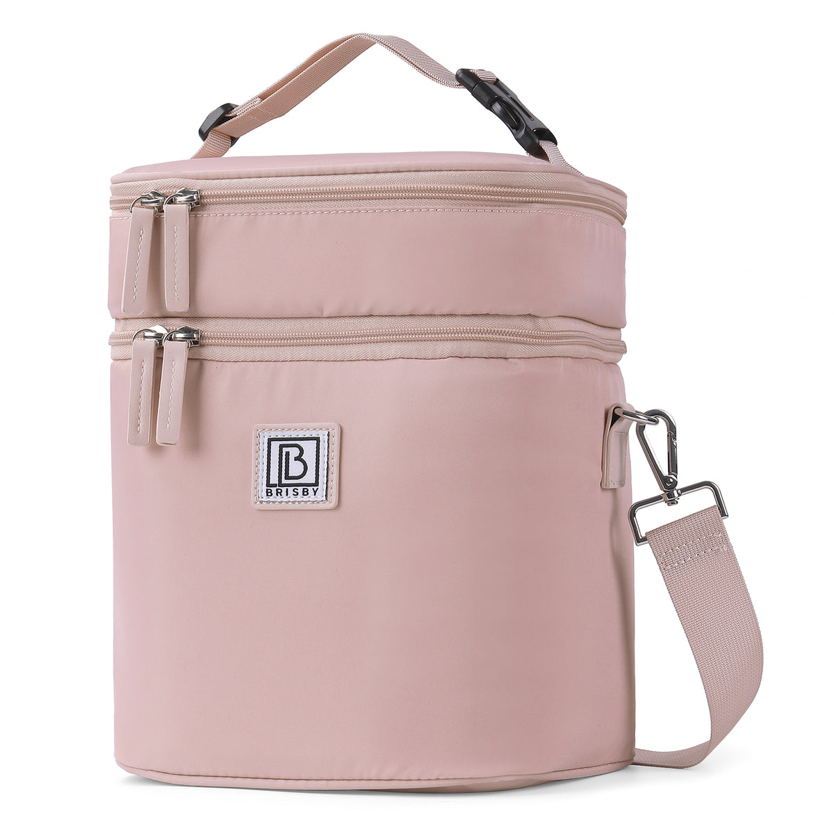 Brisby Koeltas 12 Liter – Lunchtas voor Werk & Onderweg – 2 Geïsoleerde Vakken – Inclusief 2 Koelelementen – Tot 10 Uur Koel- Soft Pink