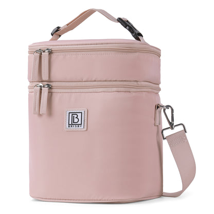 Brisby Koeltas 12 Liter – Lunchtas voor Werk & Onderweg – 2 Geïsoleerde Vakken – Inclusief 2 Koelelementen – Tot 10 Uur Koel- Soft Pink