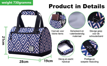 Brisby 4 Laags Geïsoleerde Koeltas - Lunchtas 10 Liter - Vibe