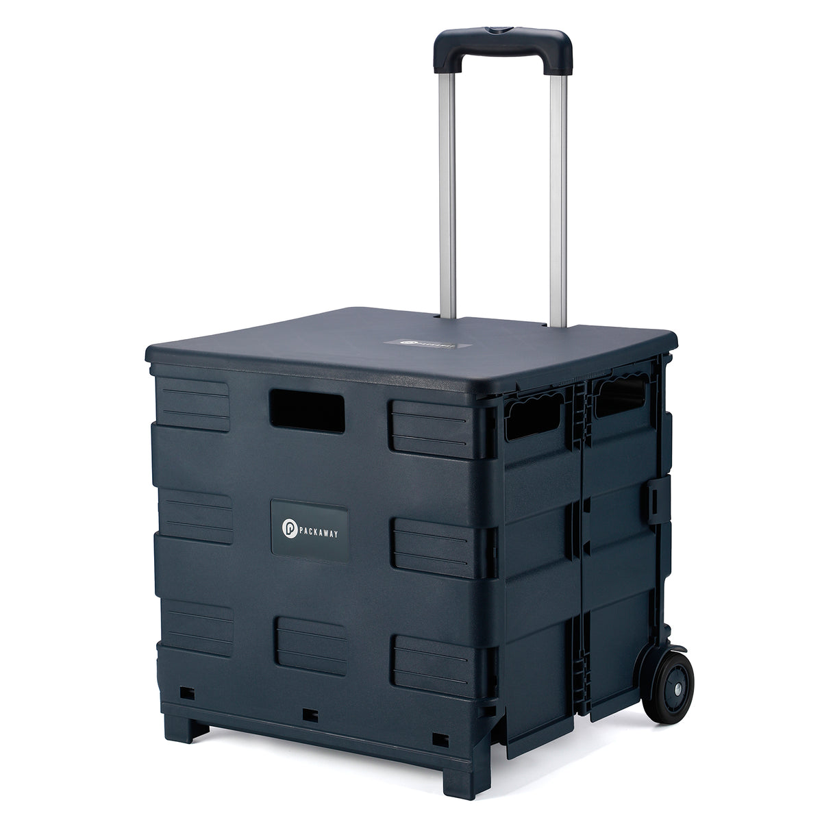 Packaway Boodschappentrolley krat XL 50L blauw - incl. deksel