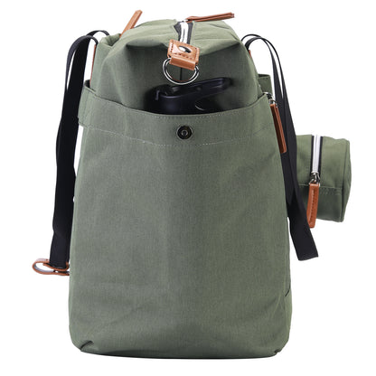 Brisby Luiertas duffel groen - incl. verschoonmat, isoleervakken en speenhouder