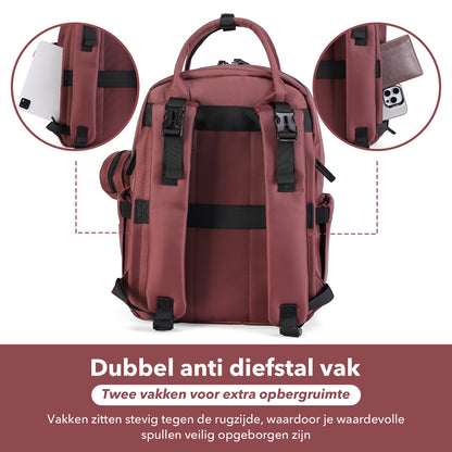 Brisby Premium Luiertas - Rood - Kinderrugzak - 1.5L kinderlunchtas Leeuw