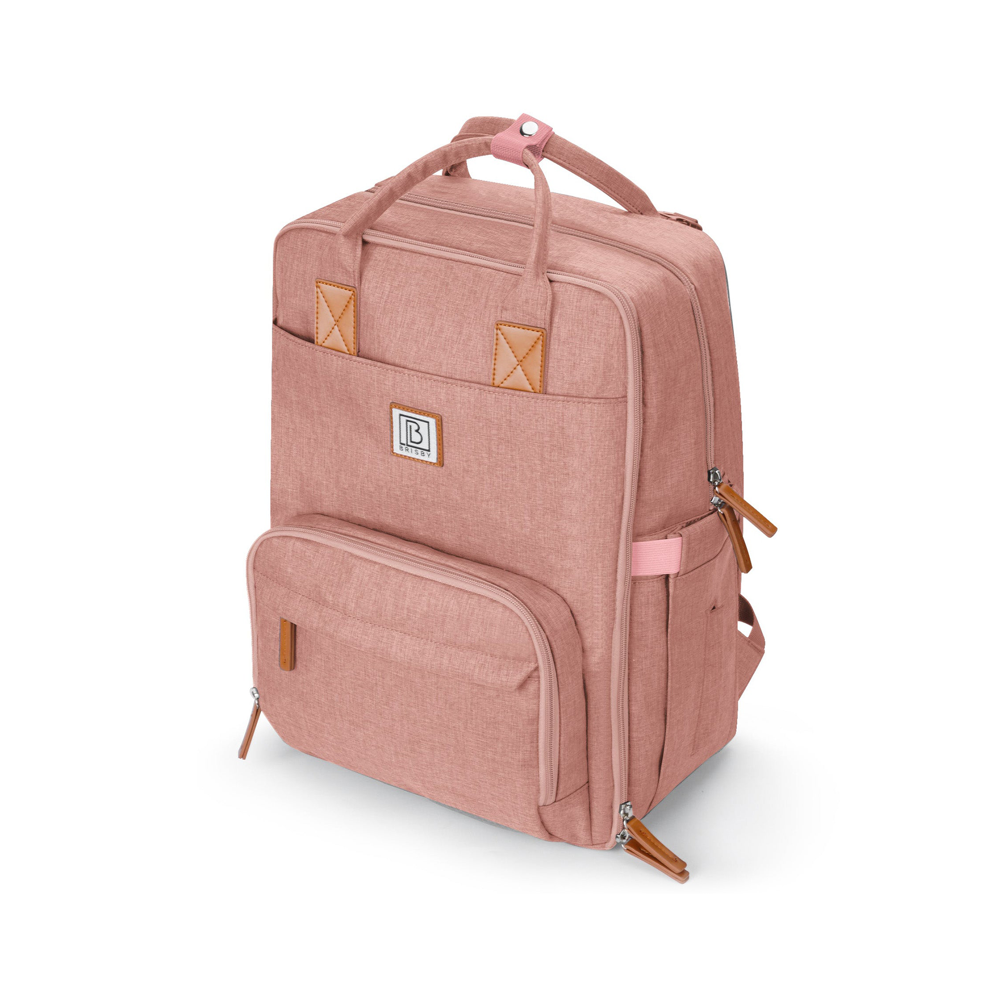Original durable diaper bag pink - nursing bag - incl. buggy assembly and changing mat