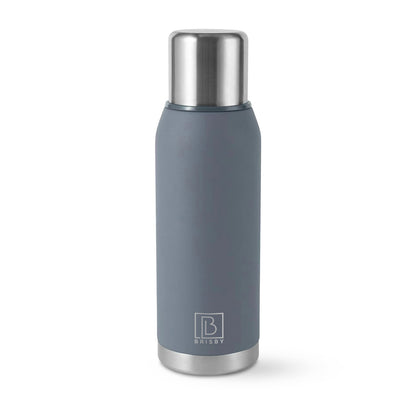 Brisby Thermosfles RVS 1L grijs - BPA Vrij - 24 uur koud - 12 uur warm