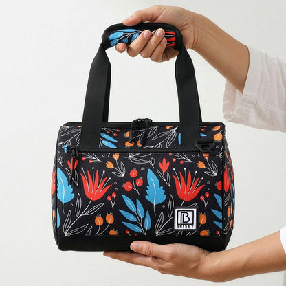 Koeltas 10L avant -  Lunchtas - 4-laags geïsoleerd - 2 gratis koelelementen - incl. schouderband - Night Flower