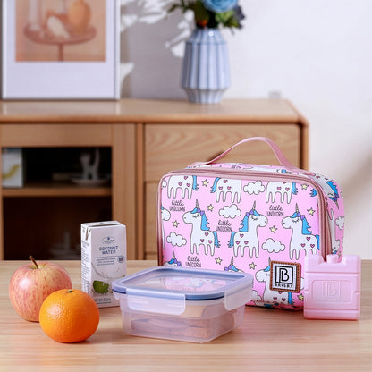Brisby Koeltas & Lunchtas 2,5 Liter voor Kinderen - Inclusief Koelelement & Naamkaartje - Eenhoorn - Unicorn
