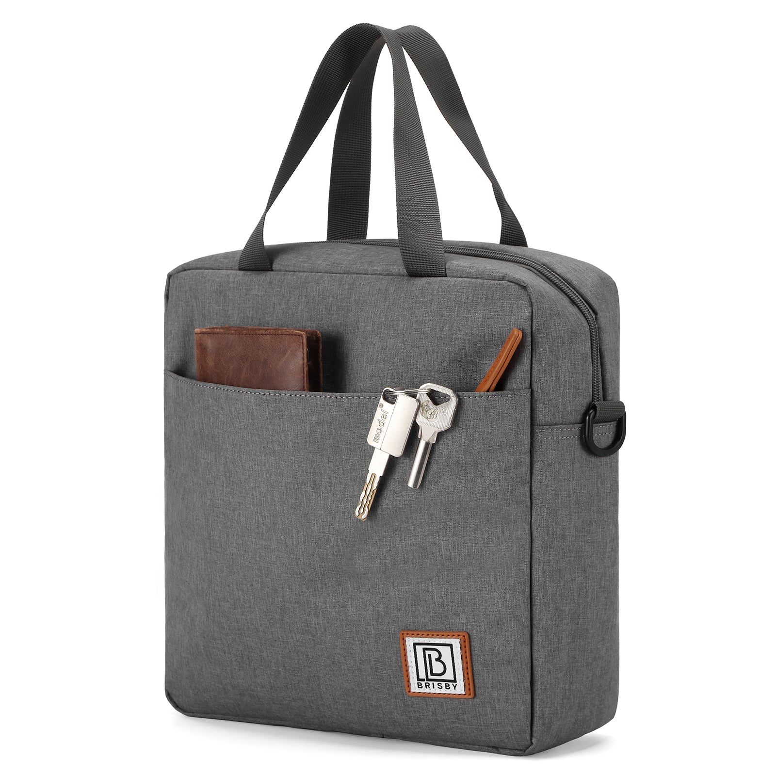 Brisby Koeltas Lunchtas 7L - Inclusief 2 Koelelementen & Schouderband - Donkergrijs