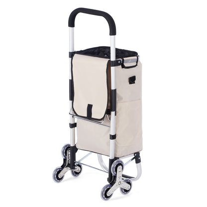 Packaway Boodschappentrolley met 6 Wielen voor Trappen - 40L - Boodschappenwagen - Steekwagen Functie - Champagne