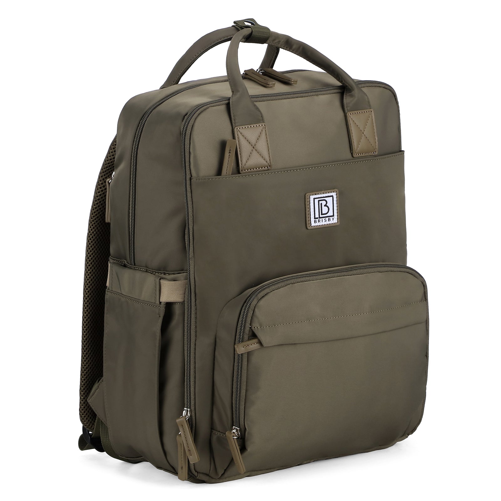 Brisby slijtvaste Luiertas – verzorgingstas – met buggymontage - Olive Green