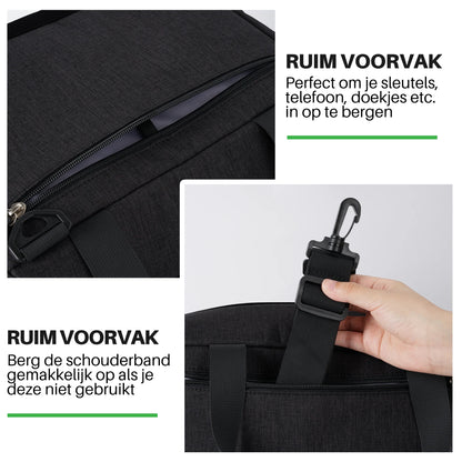 Brisby Koeltas 12L zwart - incl. 2 koelelementen, schouderband