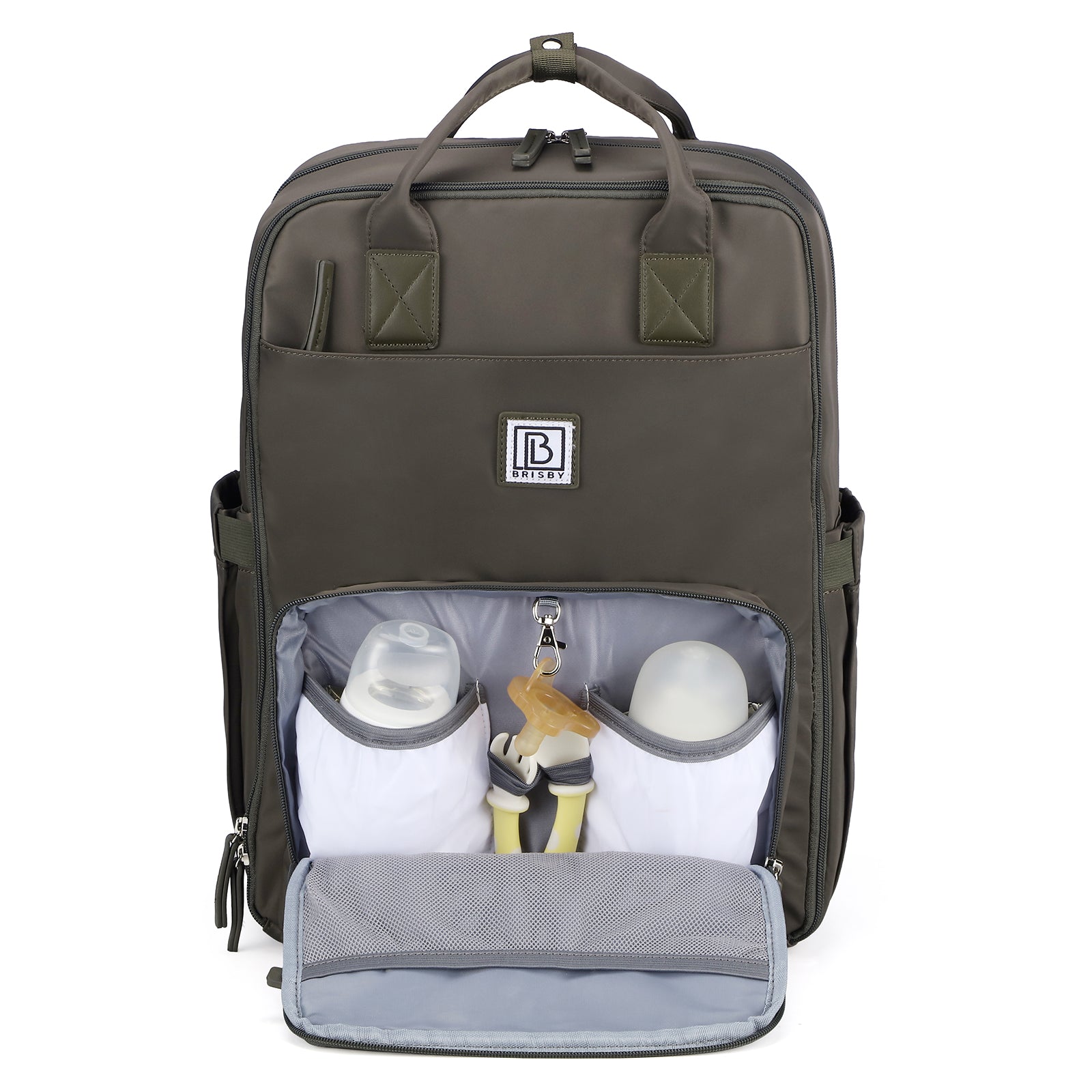 Brisby slijtvaste Luiertas – verzorgingstas – met buggymontage - Forest Green