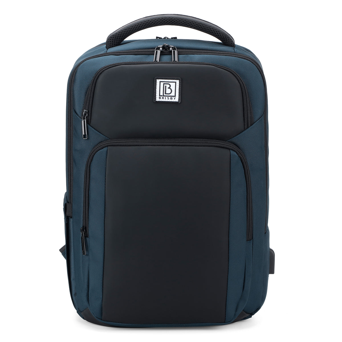Brisby Rugzak Pro 1 – Laptoprugzak tot 15,7 inch voor Werk, School en Reizen – Waterafstotend – Met Tabletvak, Antidiefstalvak en Trolleysleeve - Blauw