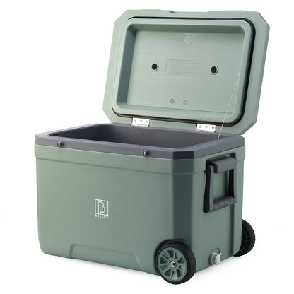 Cool box 45L green - 3 days insulation - 4 cooling elements - temperature-safe closure
