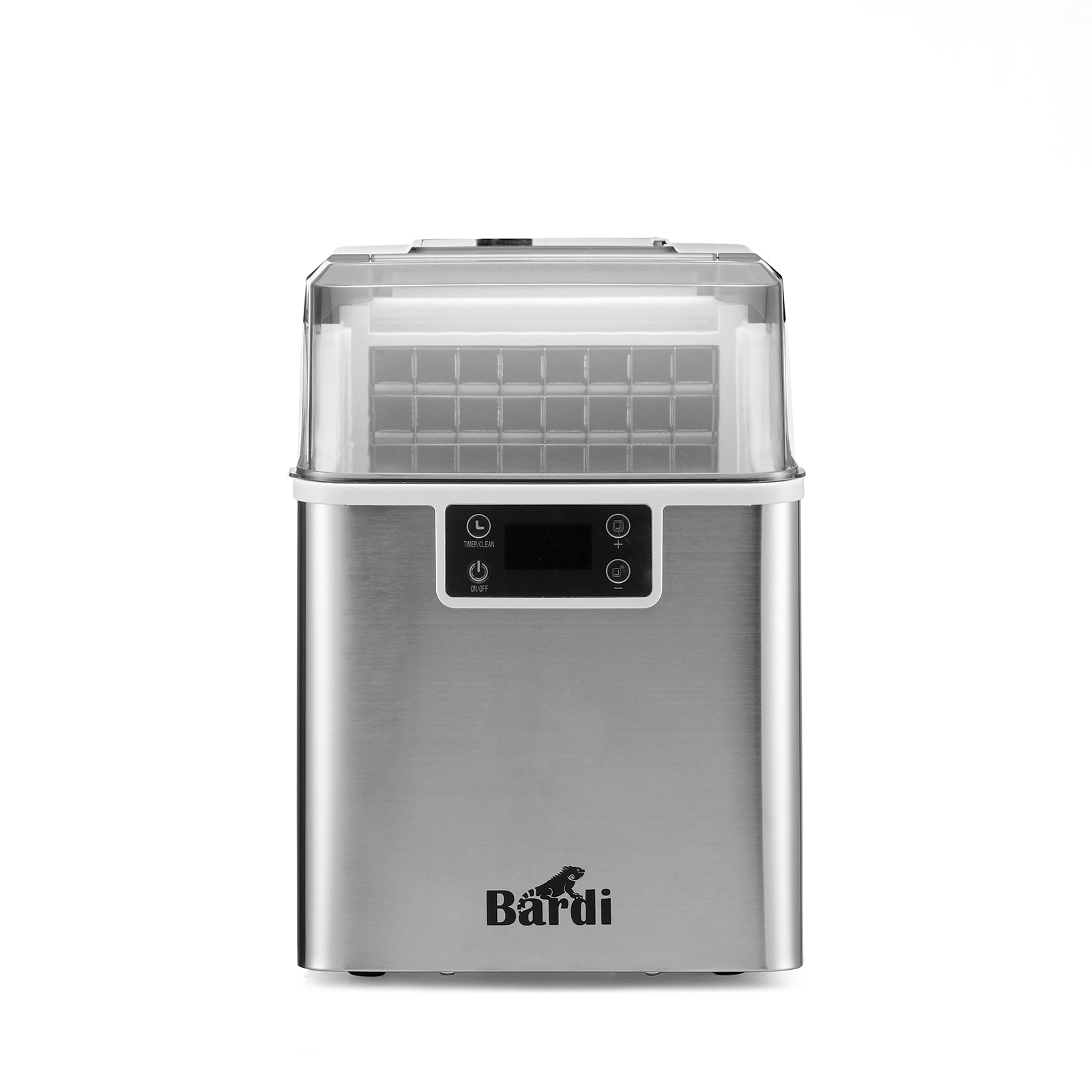 Bardi IJsblokjesmachine 3,2L ijsblokken RVS - 20 kg ijs per 24 uur - incl. thermosbeker