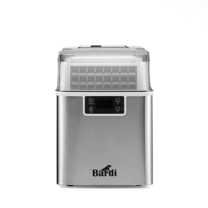 Bardi IJsblokjesmachine 3,2L ijsblokken RVS - 20 kg ijs per 24 uur - incl. thermosbeker