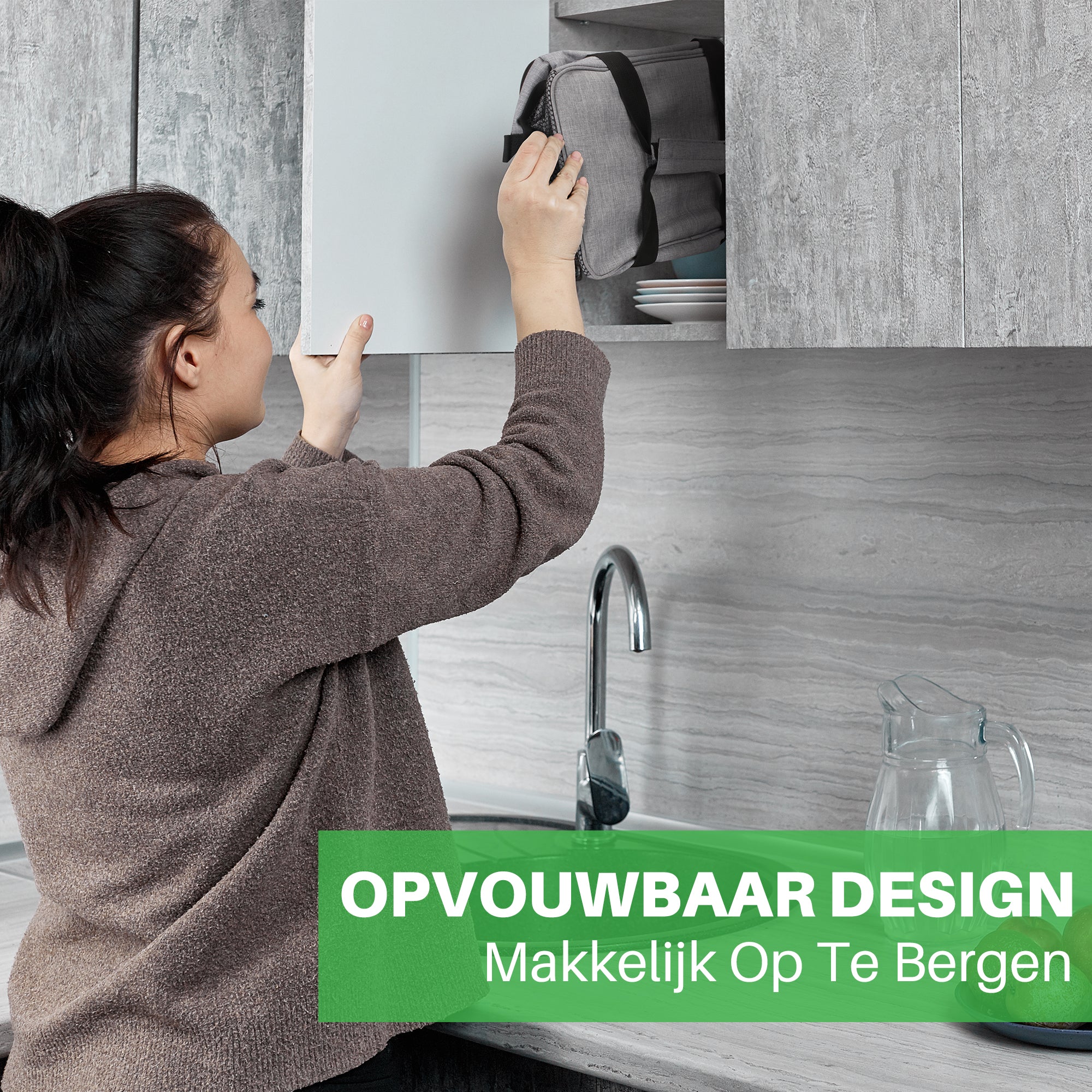 Packaway Koeltas 15L lichtgrijs - incl. 2 koelelementen, schouderband