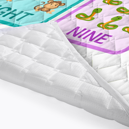 Brisby Zware Kwaliteit Speelkleed, Speelmat Anti slip en Wasbaar 150 x 200 cm. –  Cijfers met Dieren