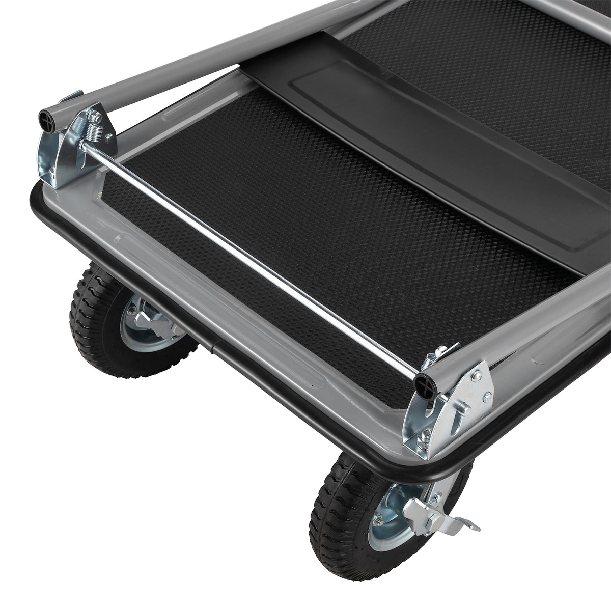 Packaway Professionele Opvouwbare Transportwagen 350 kg – Transportkar met Rubberen Luchtbanden – Rem – Antislip Laadplateau