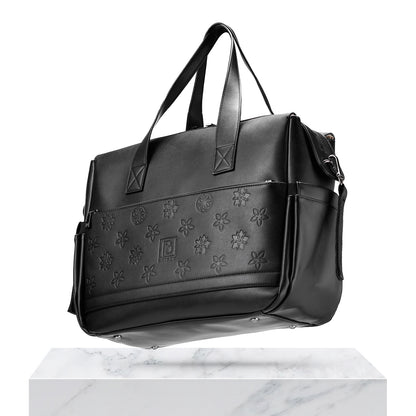 Venezia weekend bag black - shoulder bag - travel bag - hand luggage - wear-resistant - incl. hanging hooks - PU leather