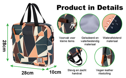 Brisby 4 Laags Geïsoleerde Koeltas - Lunchtas 7 liter - Abstract Colours