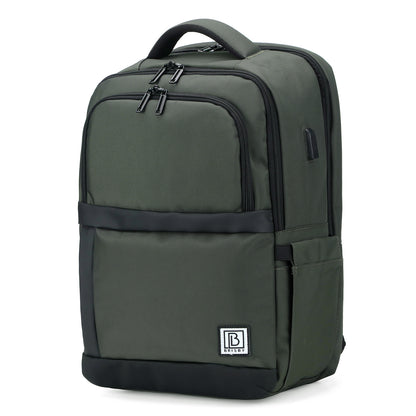 Brisby Rugzak Pro 2 – Laptoprugzak tot 15,7 inch voor Werk, School en Reizen – Waterafstotend – Met Tabletvak, Antidiefstalvak en Trolleysleeve – Groen