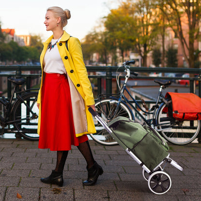 Packaway Shopping trolley with cool compartment - 45L - shopping trolley - hand truck function - GREEN