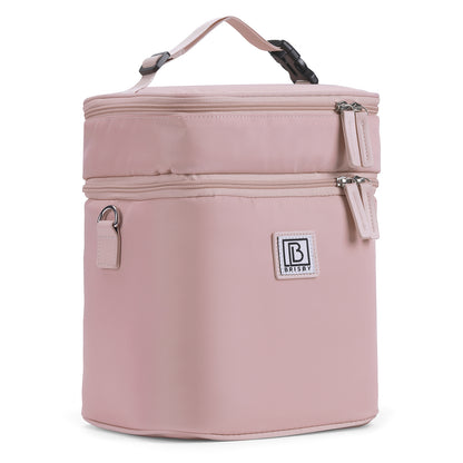 Brisby Koeltas 12 Liter – Lunchtas voor Werk & Onderweg – 2 Geïsoleerde Vakken – Inclusief 2 Koelelementen – Tot 10 Uur Koel- Soft Pink