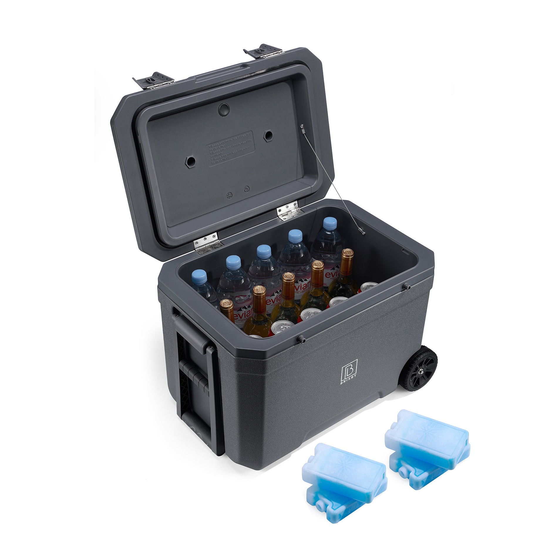 Cool box 45L grey - 3 days insulation - 4 cooling elements - temperature-safe closure
