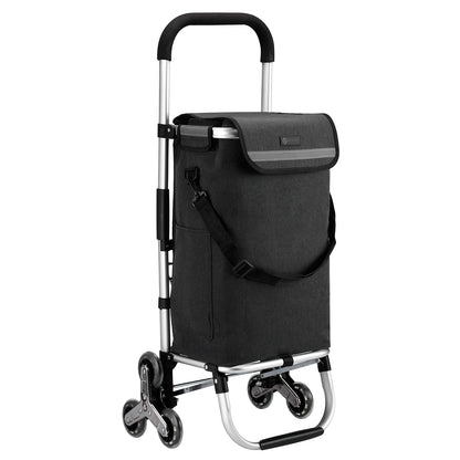 Packaway Boodschappentrolley 40L grijs - incl. trapwielen - steekwagenfunctie