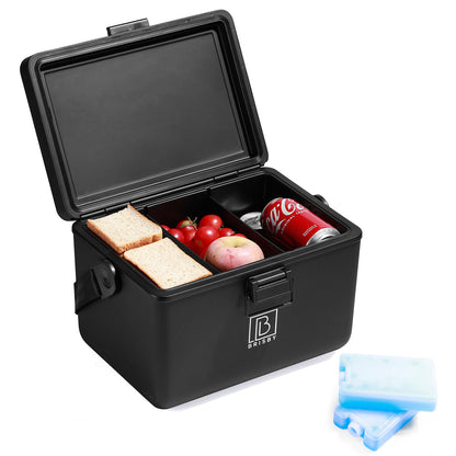 Cool box 12L with carrying strap black - dividers - cutting boards - up to 40 hours insulation - incl. 2 cooling elements of 200ml