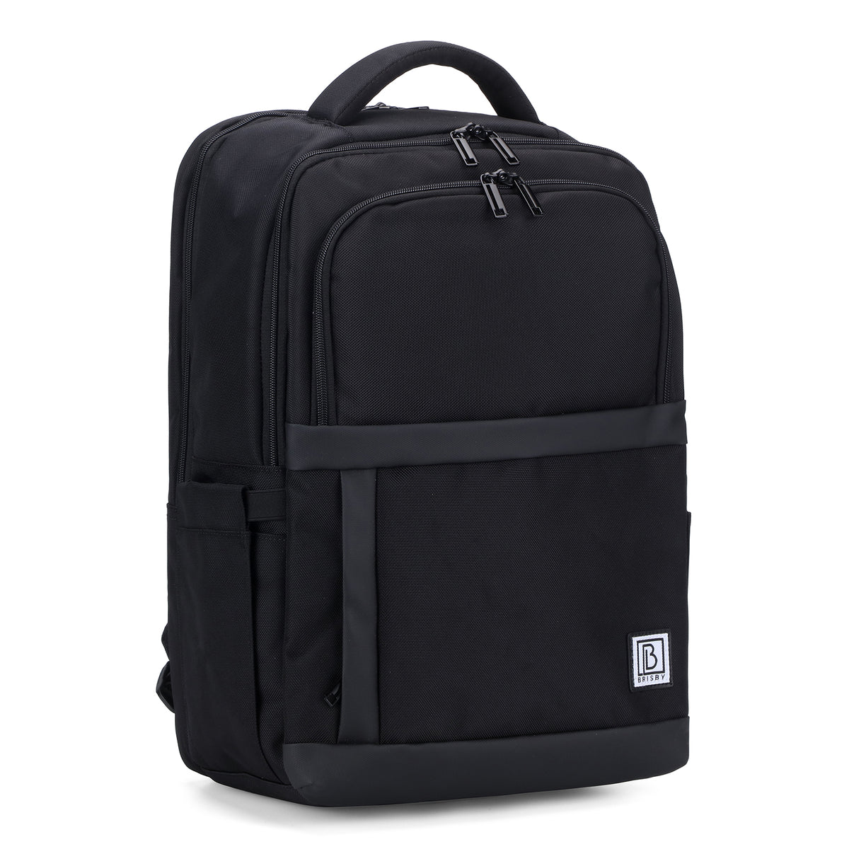 Brisby Rugzak Pro 2 – Laptoprugzak tot 15,7 inch voor Werk, School en Reizen – Waterafstotend – Met Tabletvak, Antidiefstalvak en Trolleysleeve – Zwart