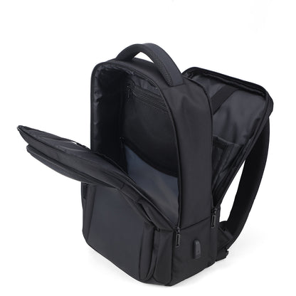 Brisby Rugzak Pro 1 – Laptoprugzak tot 15,7 inch voor Werk, School en Reizen – Waterafstotend – Met Tabletvak, Antidiefstalvak en Trolleysleeve - Zwart