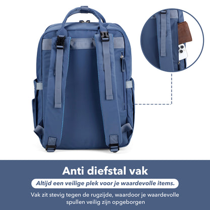 Brisby slijtvaste Luiertas – verzorgingstas – met buggymontage - Nordic Blue