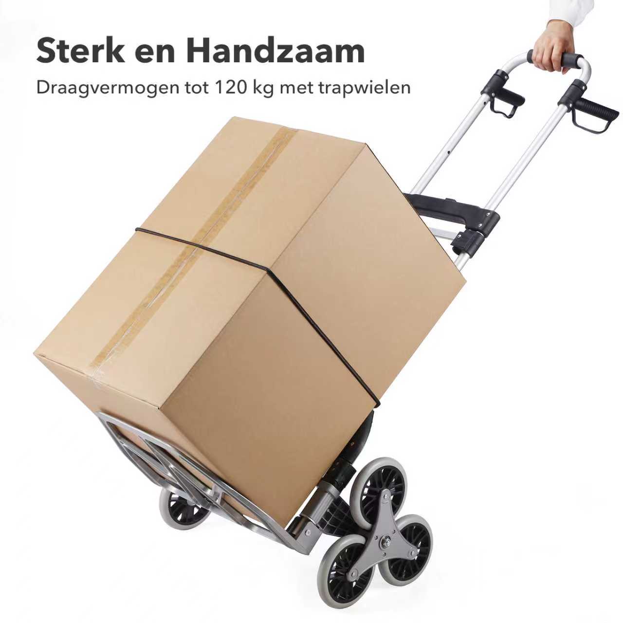 Packaway Steekwagen 120 kg - opvouwbaar - trapwielen - telescopisch handvat - aluminium
