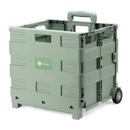 Packaway XL Opvouwbare Boodschappentrolley met wielen - Boodschappenkrat - Opbergbox - Boodschappenwagen - Vouwkrat - 50 Liter - Groen