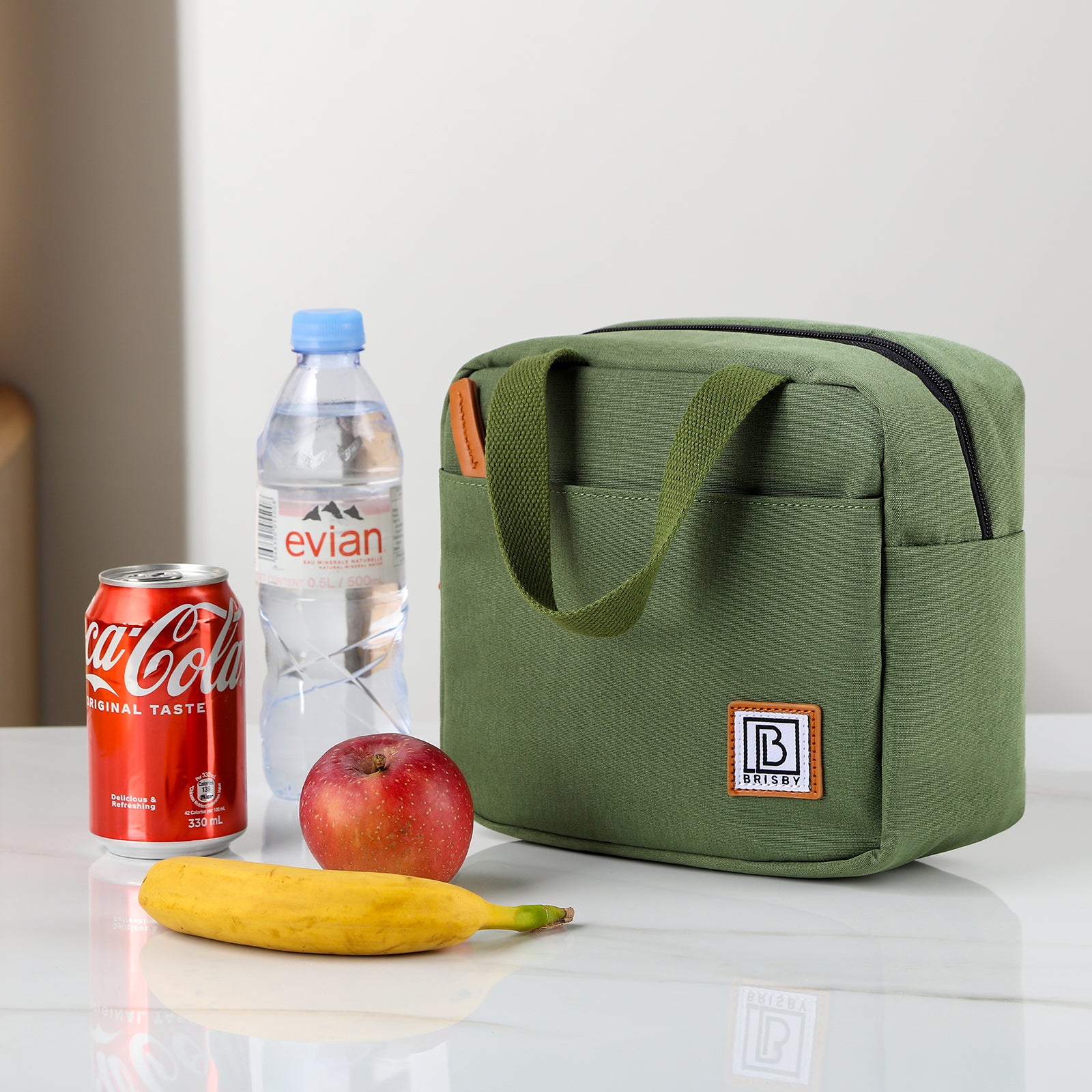 Brisby Koeltas Lunchtas 4L - Waterafstotend - Geïsoleerde Kolftas - Inclusief Koelelement - Groen