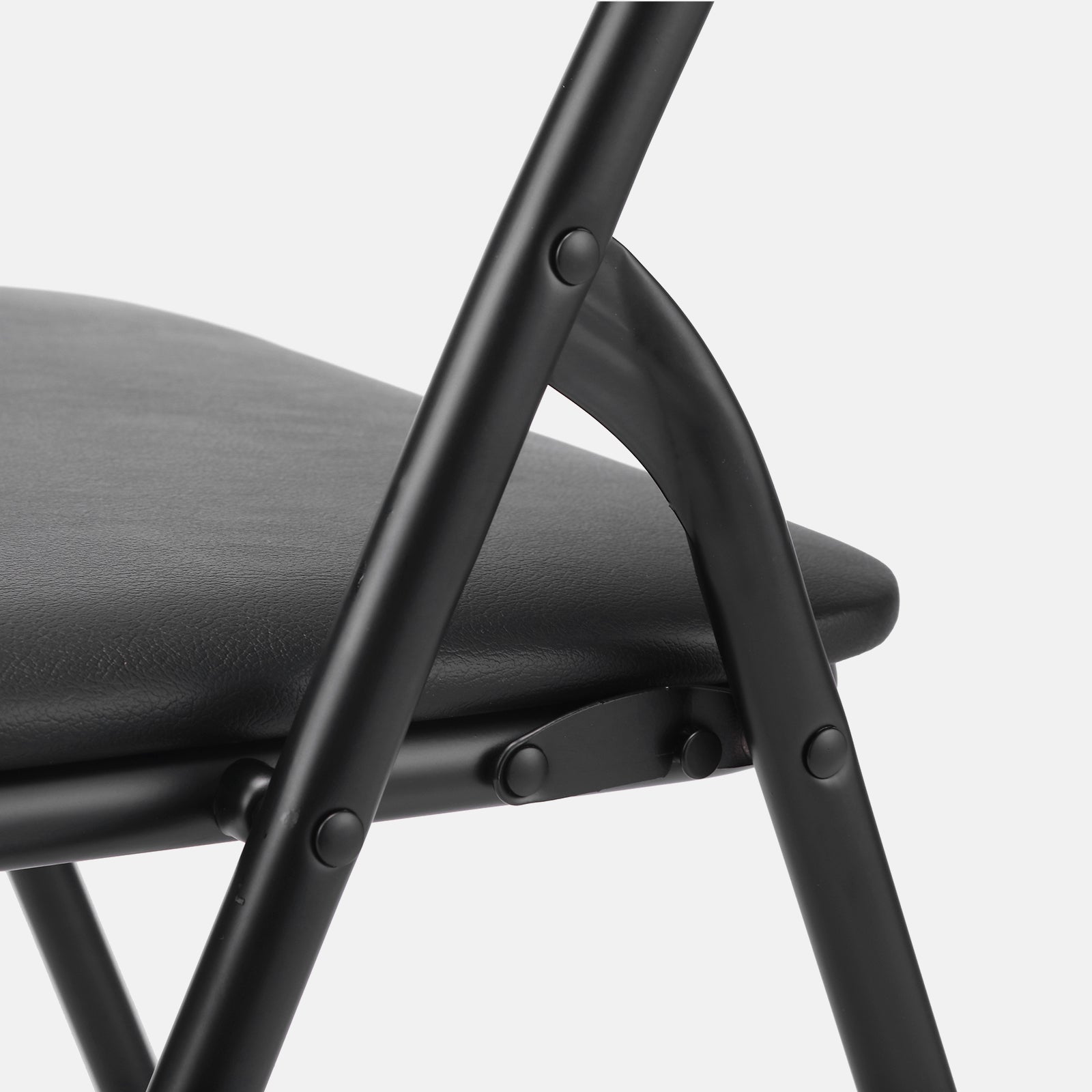 Bardi 2-delige Klapstoelen set PVC zwart - 100 kg draagvermogen