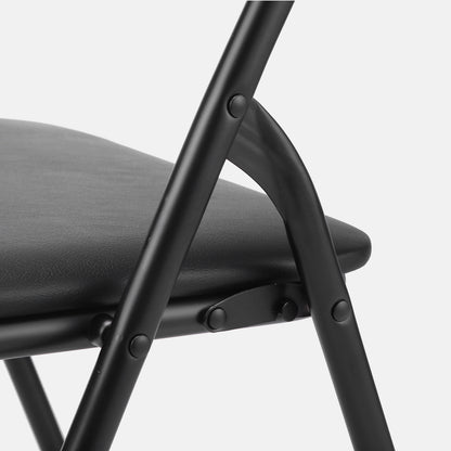 Bardi 2-delige Klapstoelen set PVC zwart - 100 kg draagvermogen