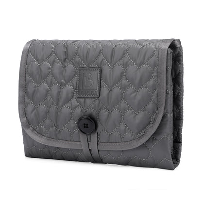 Florence diaper bag 17L grey - shoulder bag, changing bag - hard-wearing - incl. cool bag, changing mat and pram hooks - nylon