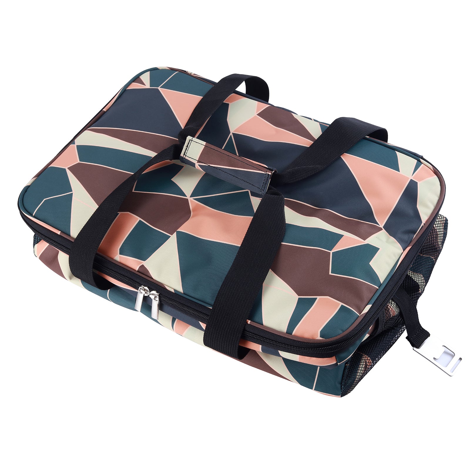 Koeltas 30L abstract - lunchtas - opvouwbaar - 4-laags geïsoleerd - incl. 4 gratis koelelementen en draagband