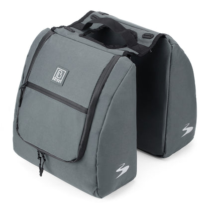 Brisby Dubbele Fietstas 28 Liter – Koeltas en Lunchtas – 4-laags Geïsoleerd – Voor Gewone en Elektrische Fiets – Waterafstotend met Waterdichte Ritsen – Urban Blue