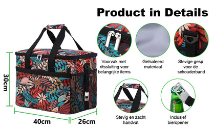 Packaway Koeltas 30L jungle - incl. 4 koelelementen, draagband