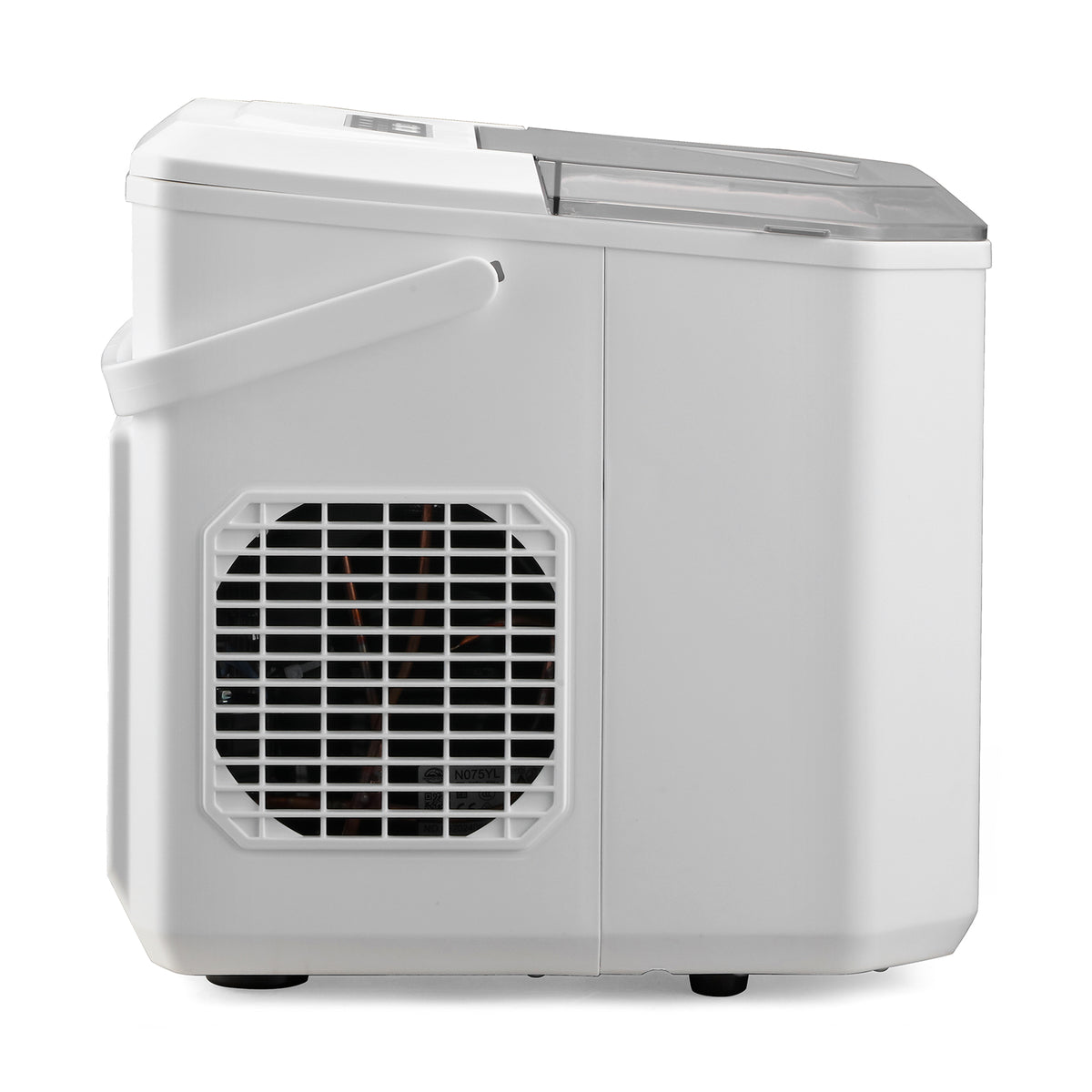 Bardi 1.3L Deluxe IJsblokjesmachine Square – IJsblokmaker Inclusief Luxe Thermosbeker en IJsschep – 9 Blokjes in 8 Minuten – WIT